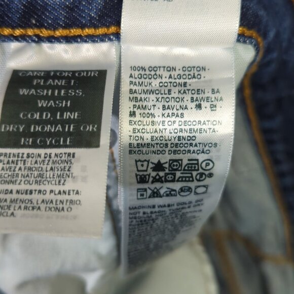 Levi's Jeans Shorts Women's 29 Blue Distressed Denim Button Fly - Picture 9 of 11